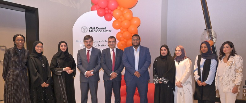 Dr. Javaid Sheikh and Dr. Khaled Machaca with some of the graduates and research team.